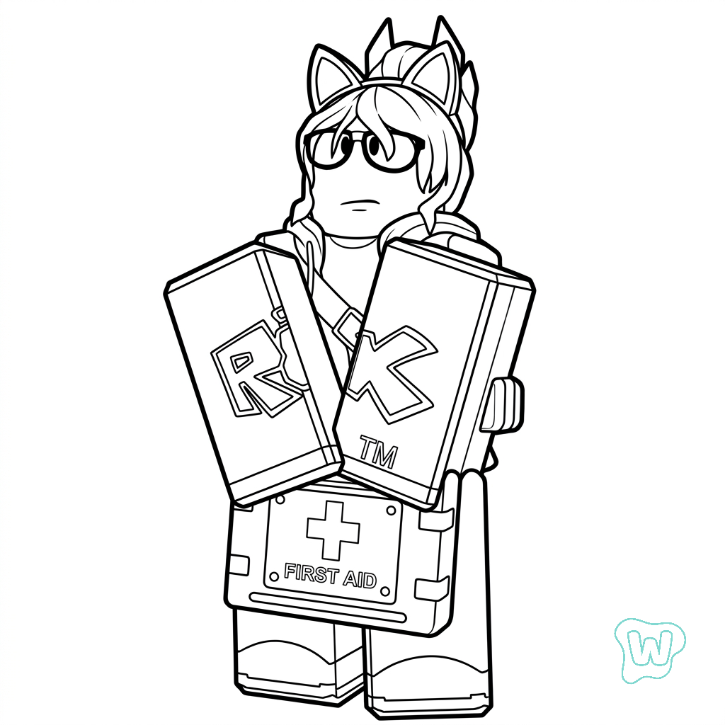 Jane Doe Roblox adornos para colorear