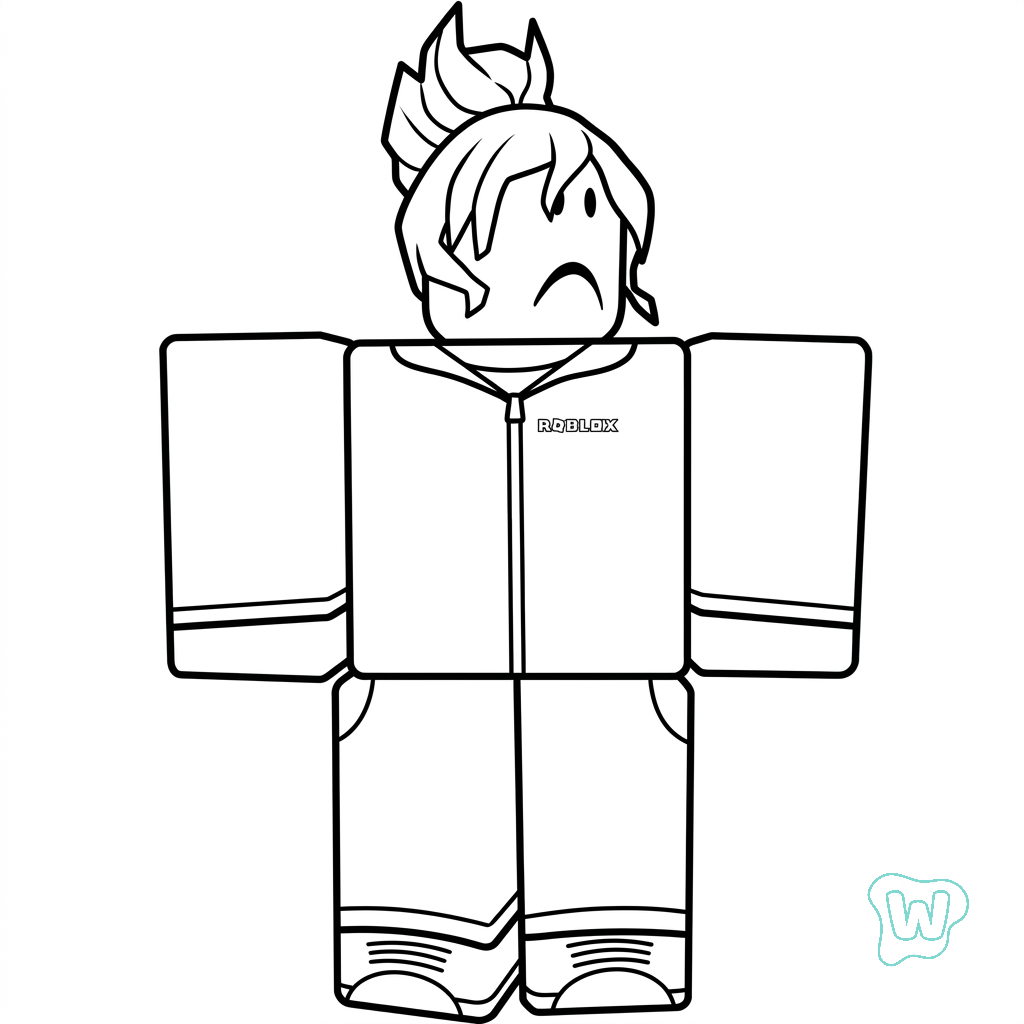 divertidas páginas para colorear Jane Doe Roblox 1