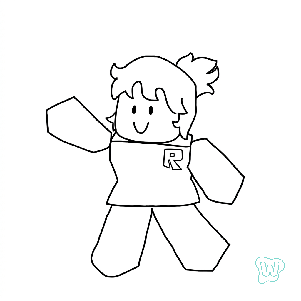 divertidas páginas para colorear Jane Doe Roblox
