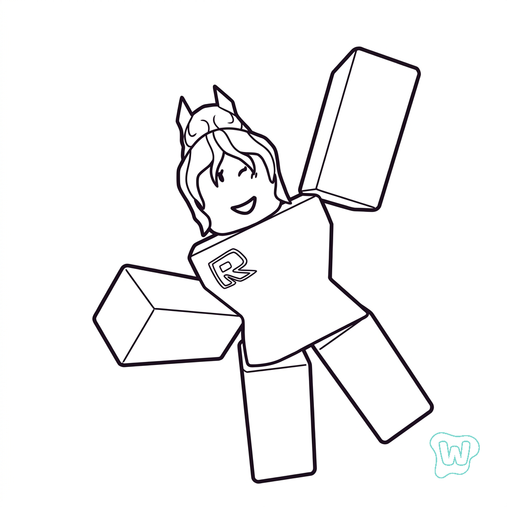 lindas páginas para colorear Jane Doe Roblox