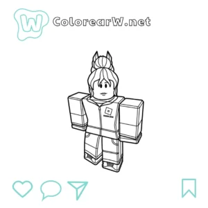 Jane Doe Roblox Miniaturansicht der Ausmalbilder (Kostenlos als PDF).