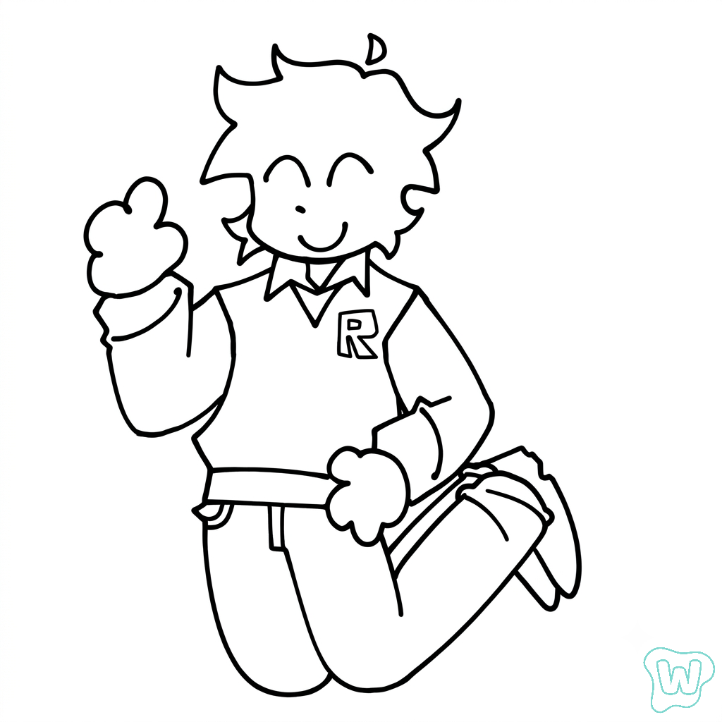 páginas para colorear John Doe Roblox gratis