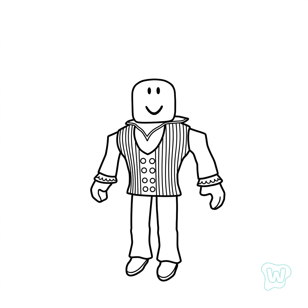 páginas para colorear kawaii lindas Nosferatu Roblox