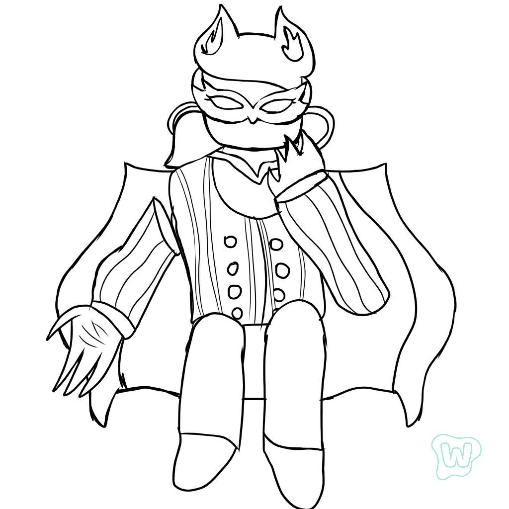 Nosferatu Roblox para colorear gratis