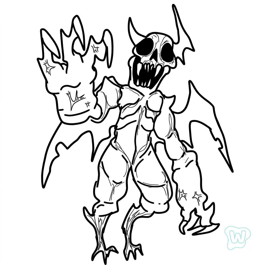 Nosferatu Roblox colorear y Imprimir PDF