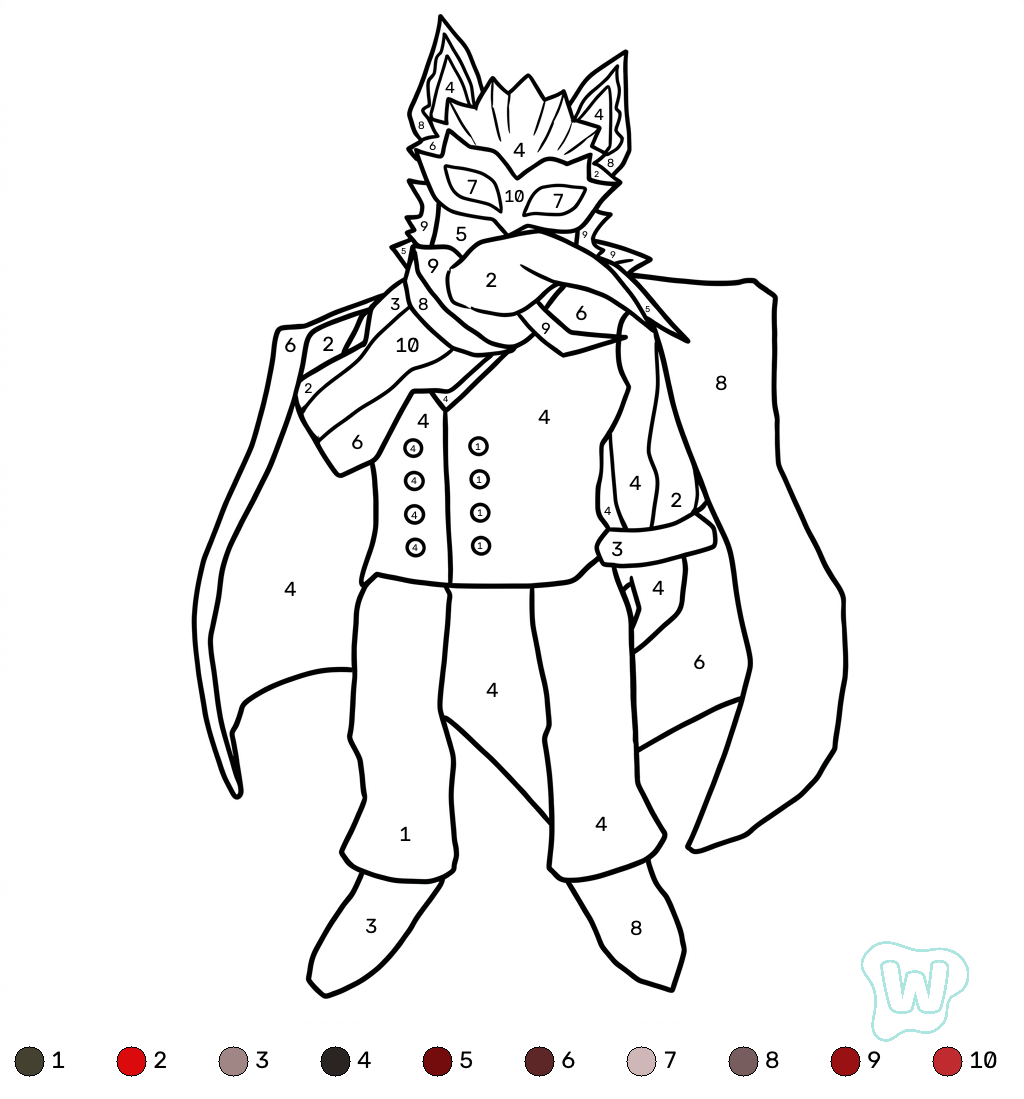 lindas páginas para colorear Nosferatu Roblox coloring by numbers