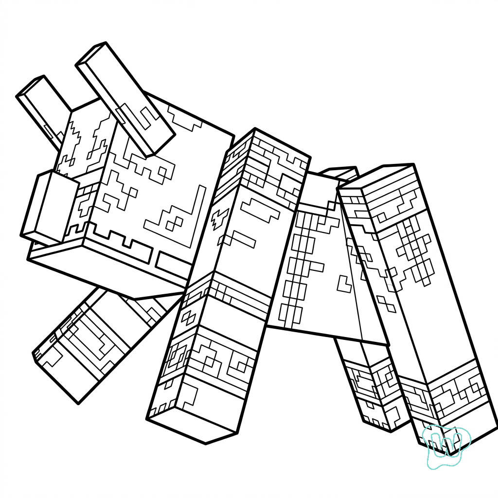 páginas para colorear Ravager Minecraft imprimibles gratis