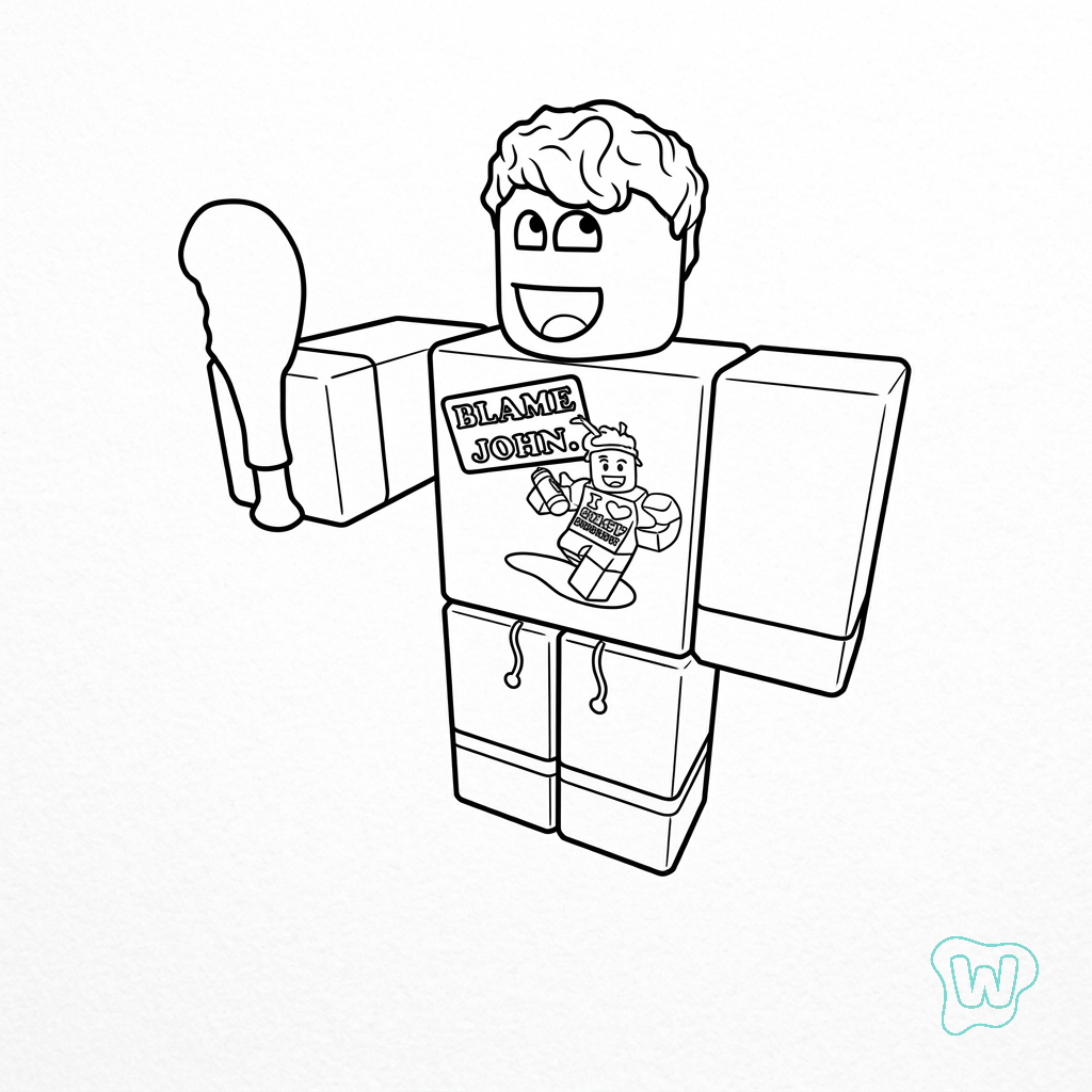 páginas para colorear Shedletsky Roblox