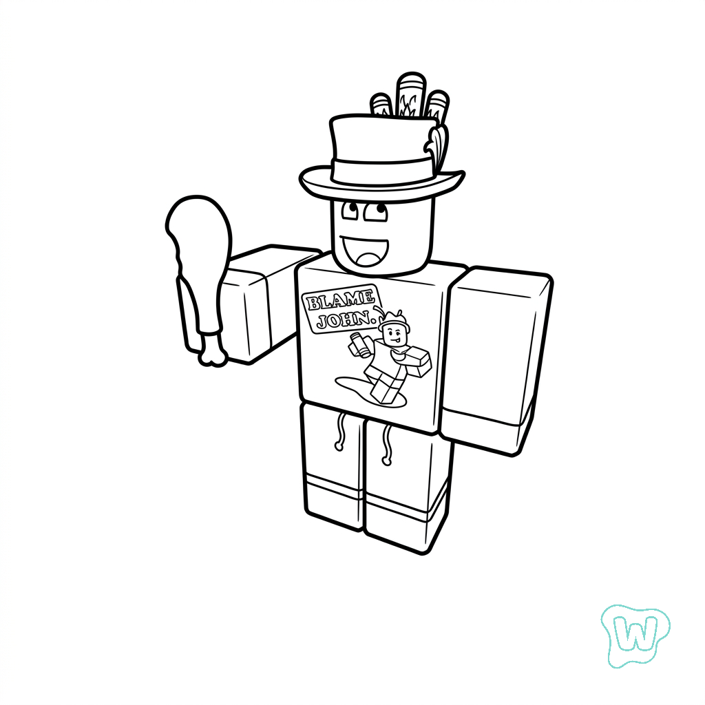 niños Shedletsky Roblox páginas para colorear