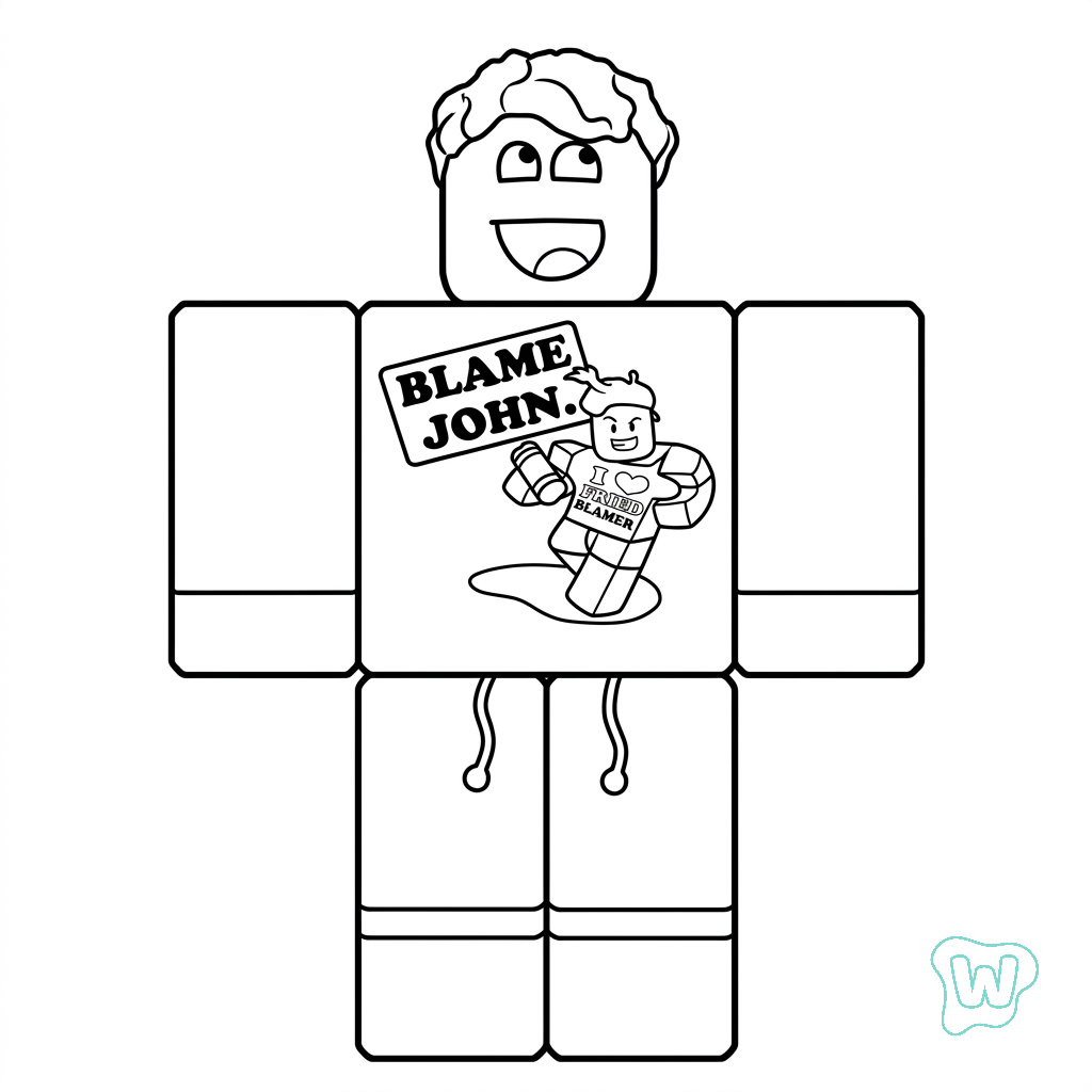 Shedletsky Roblox páginas para colorear para adultos