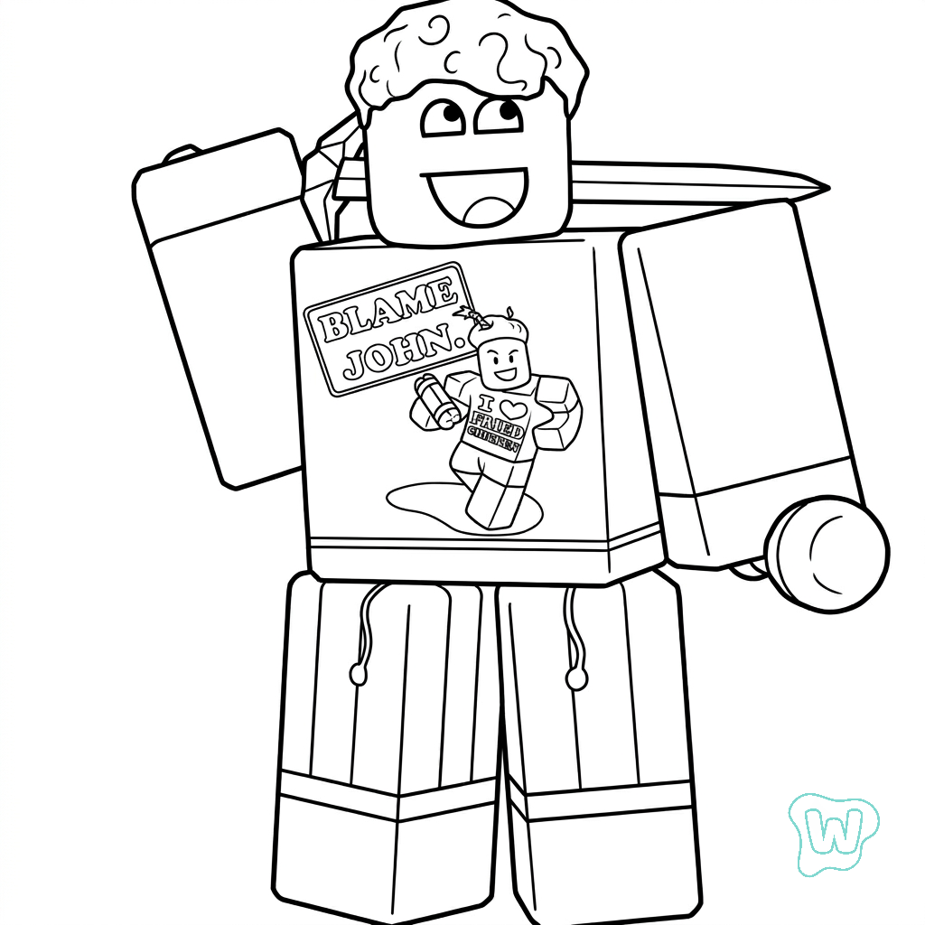 Shedletsky Roblox para colorear gratis