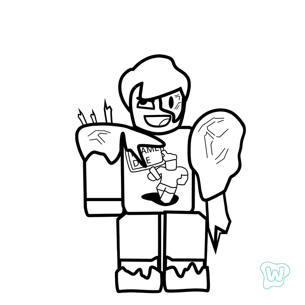 Shedletsky Roblox páginas para colorear pdf