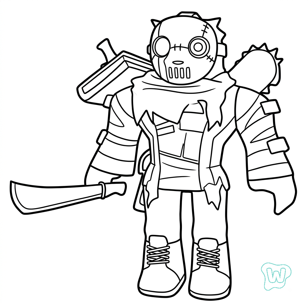 páginas para colorear Slasher Roblox gratis