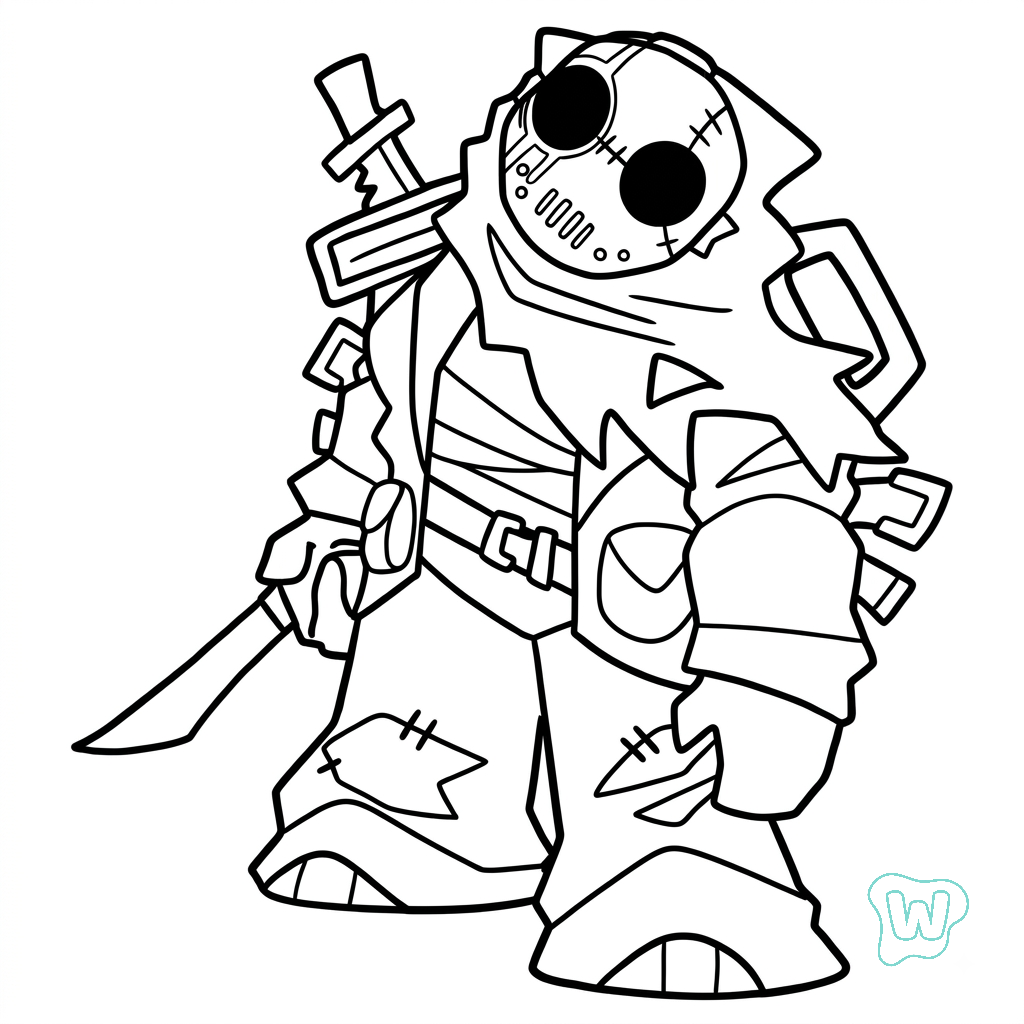 colorear y Imprimir PDF Slasher Roblox 1