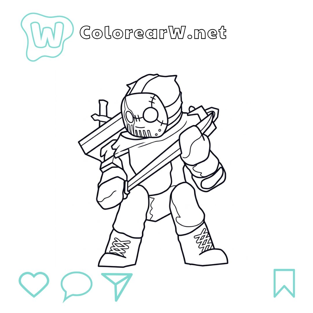 Slasher Roblox para colorear (PDF para imprimir gratis) thumbnail