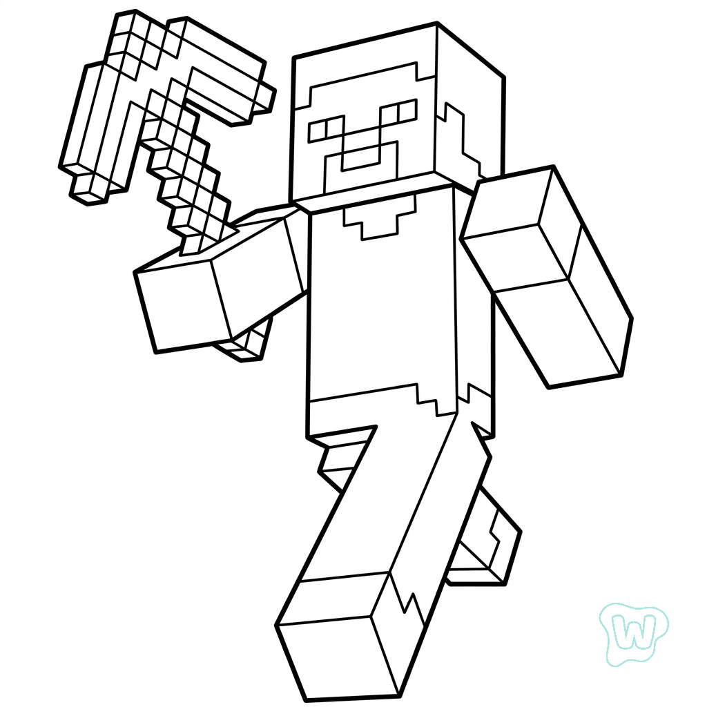 Steve Minecraft descargar e imprimir PDF gratis