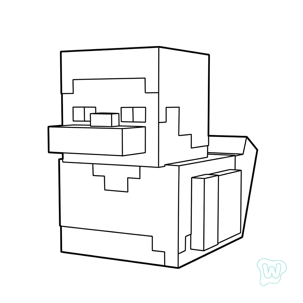 Steve Minecraft para colorear
