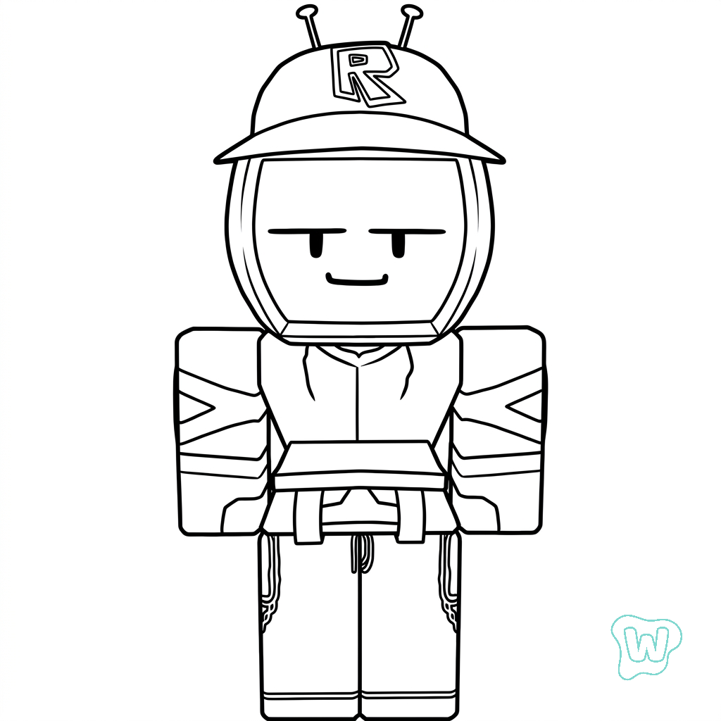 Veeronica Roblox para colorear gratis
