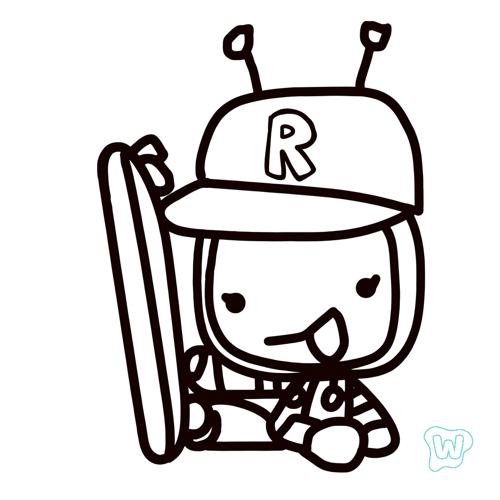 páginas para colorear fáciles de Veeronica Roblox 1