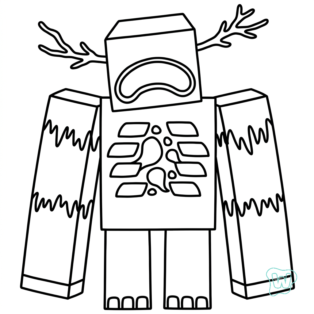 Warden Minecraft páginas para colorear pdf