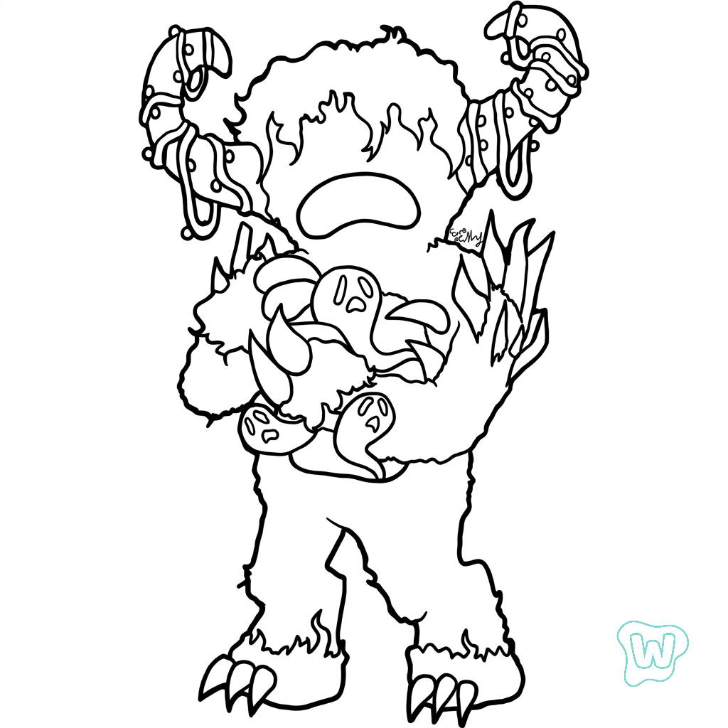 Warden Minecraft para colorear