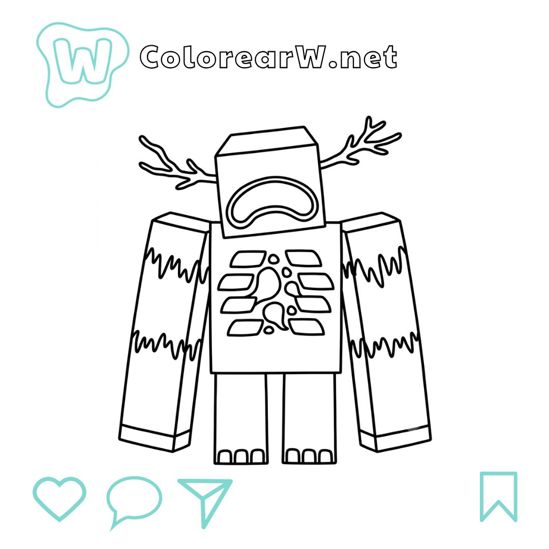 Warden Minecraft para colorear (PDF para imprimir gratis) thumbnail