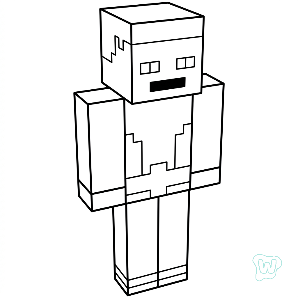 dibujos para colorear grinch Beast Boy Minecraft