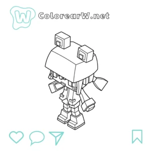 Rana Minecraft para colorear (PDF para imprimir gratis) thumbnail