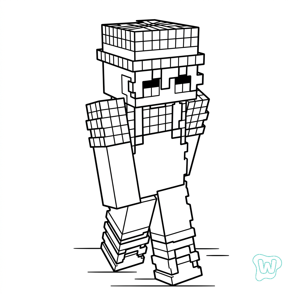 Gardener Minecraft páginas para colorear imprimibles