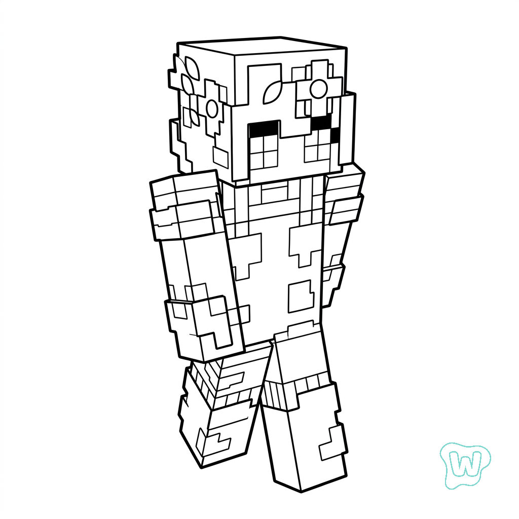 Gardener Minecraft páginas para colorear gratis
