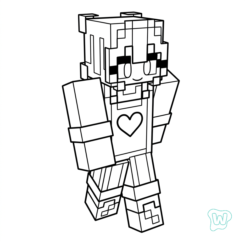 páginas para colorear gratis Gardener Minecraft para adultos
