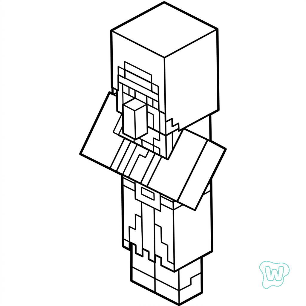 páginas para colorear gratis Illusioner Minecraft pdf