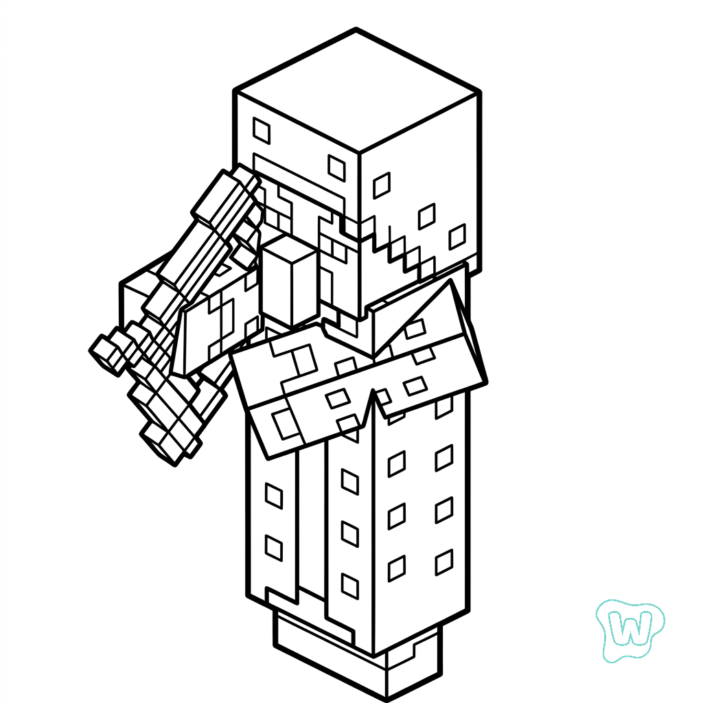 Illusioner Minecraft páginas para colorear para adultos fáciles