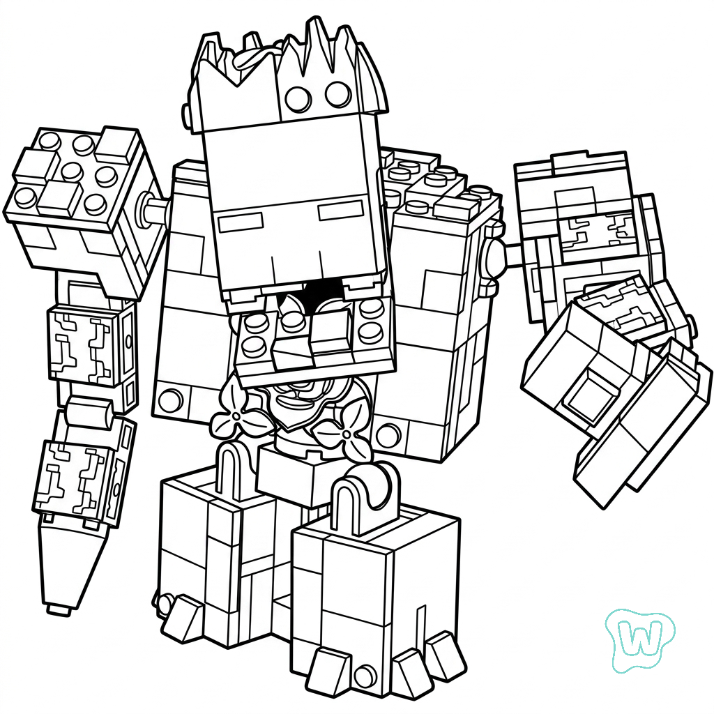 Jungle Abomination Minecraft para colorear y Imprimir PDF