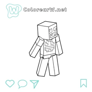 Mobbo Minecraft para colorear (PDF para imprimir gratis) thumbnail
