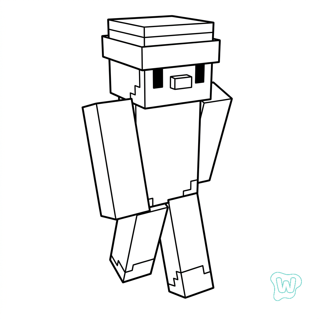 Penguin Onesie Minecraft dibujos para colorear  y Imprimir PDF gratis