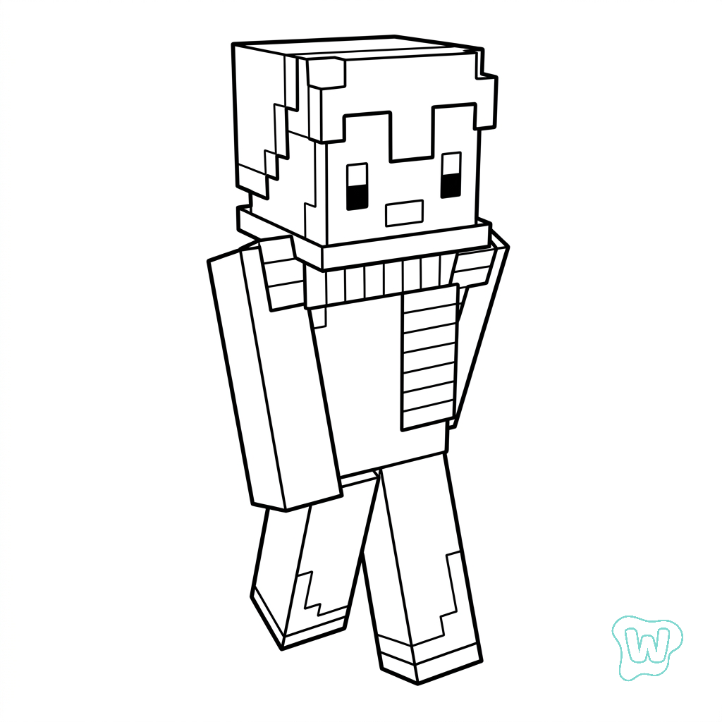 Penguin Onesie Minecraft descargar e imprimir PDF gratis