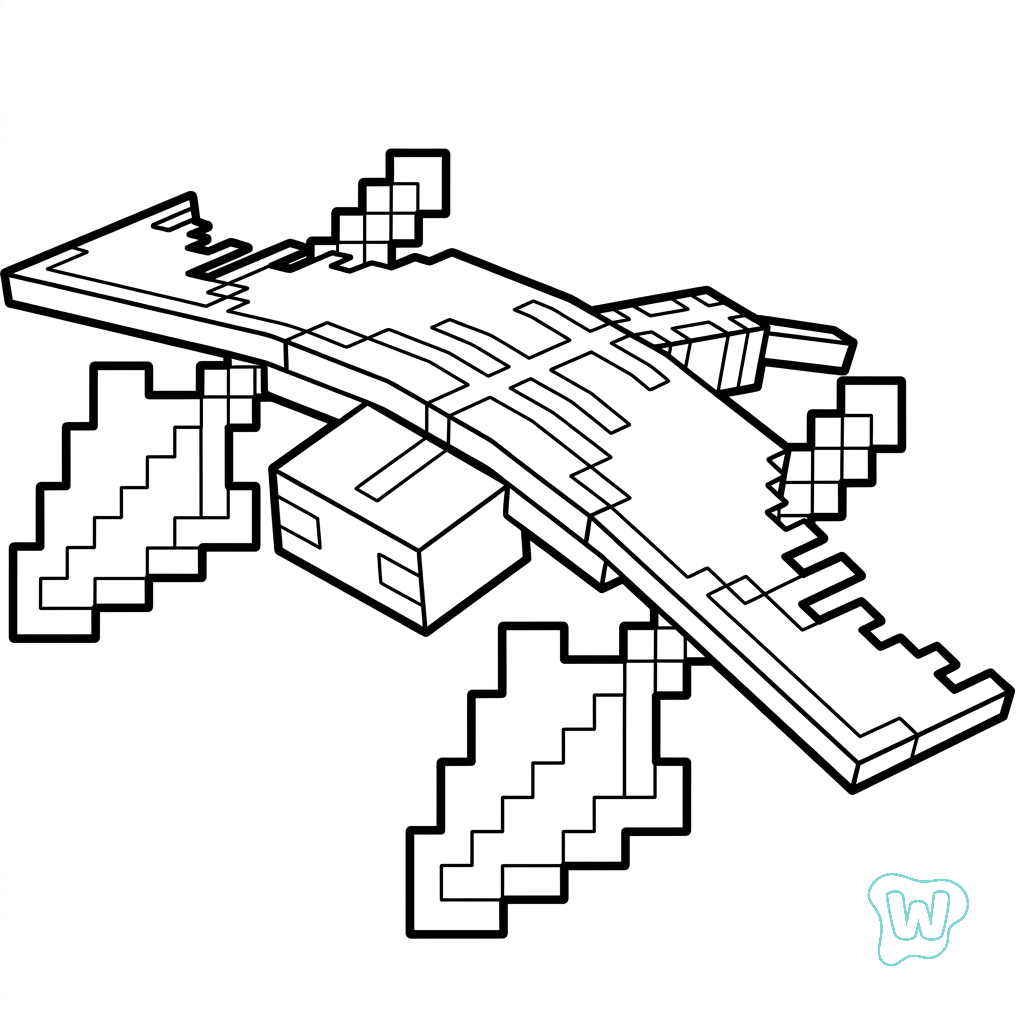 Phantom Minecraft páginas para colorear gratis