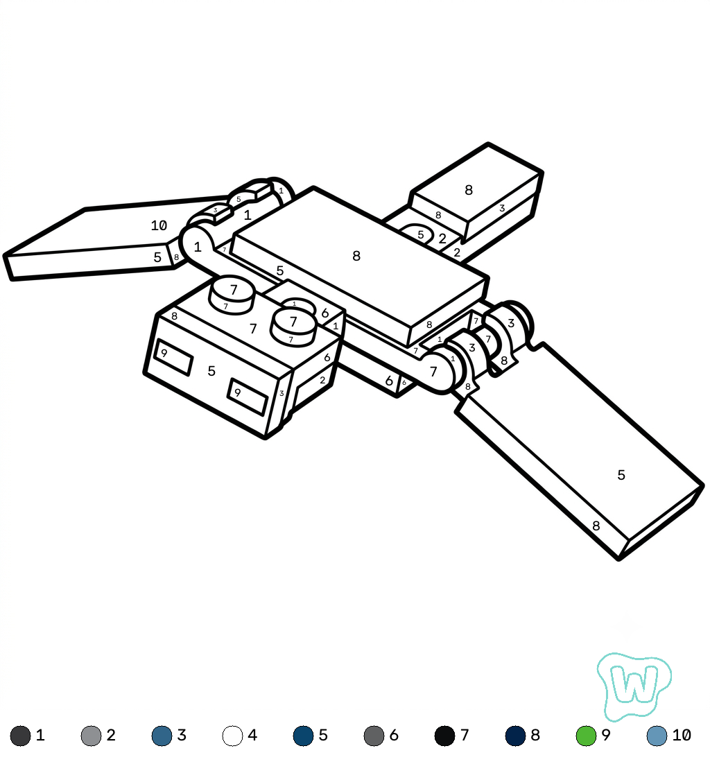 páginas para colorear de árboles Phantom Minecraft coloring by numbers gratis