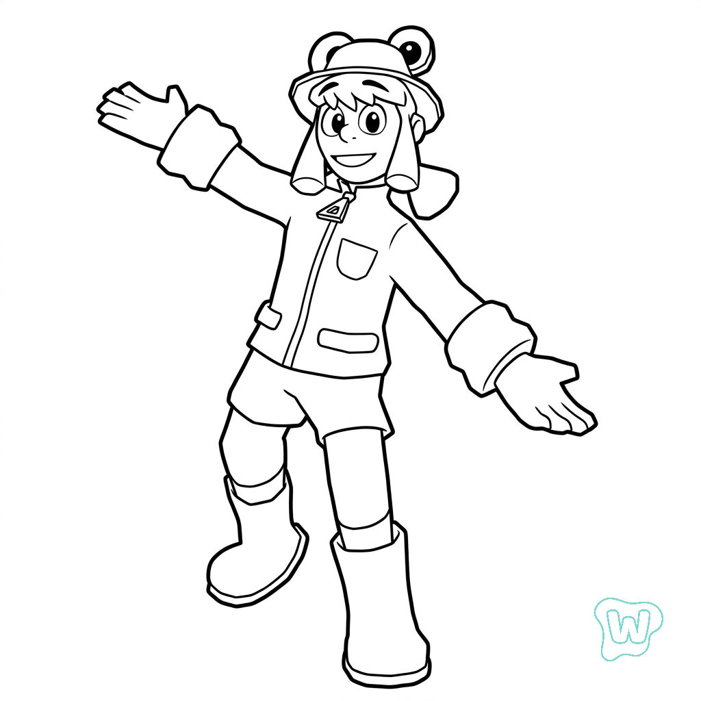 Rana Minecraft dibujos para colorear