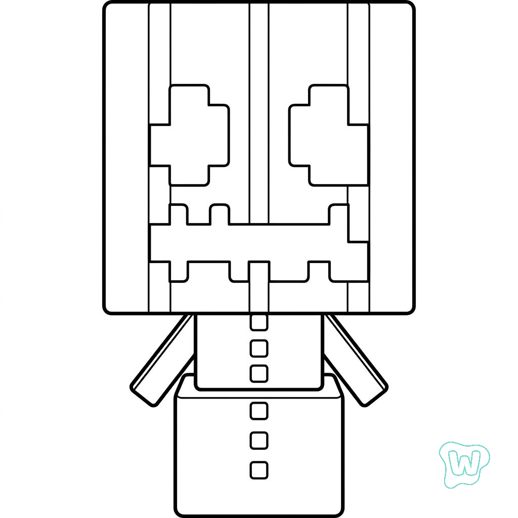 Snow Golem Minecraft páginas para colorear gratis