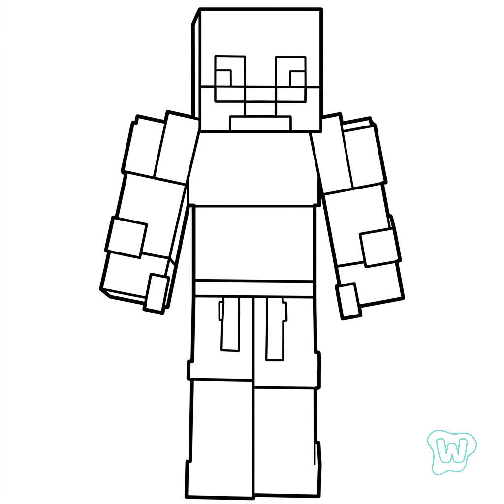 Strong Man Minecraft descargar e imprimir PDF gratis