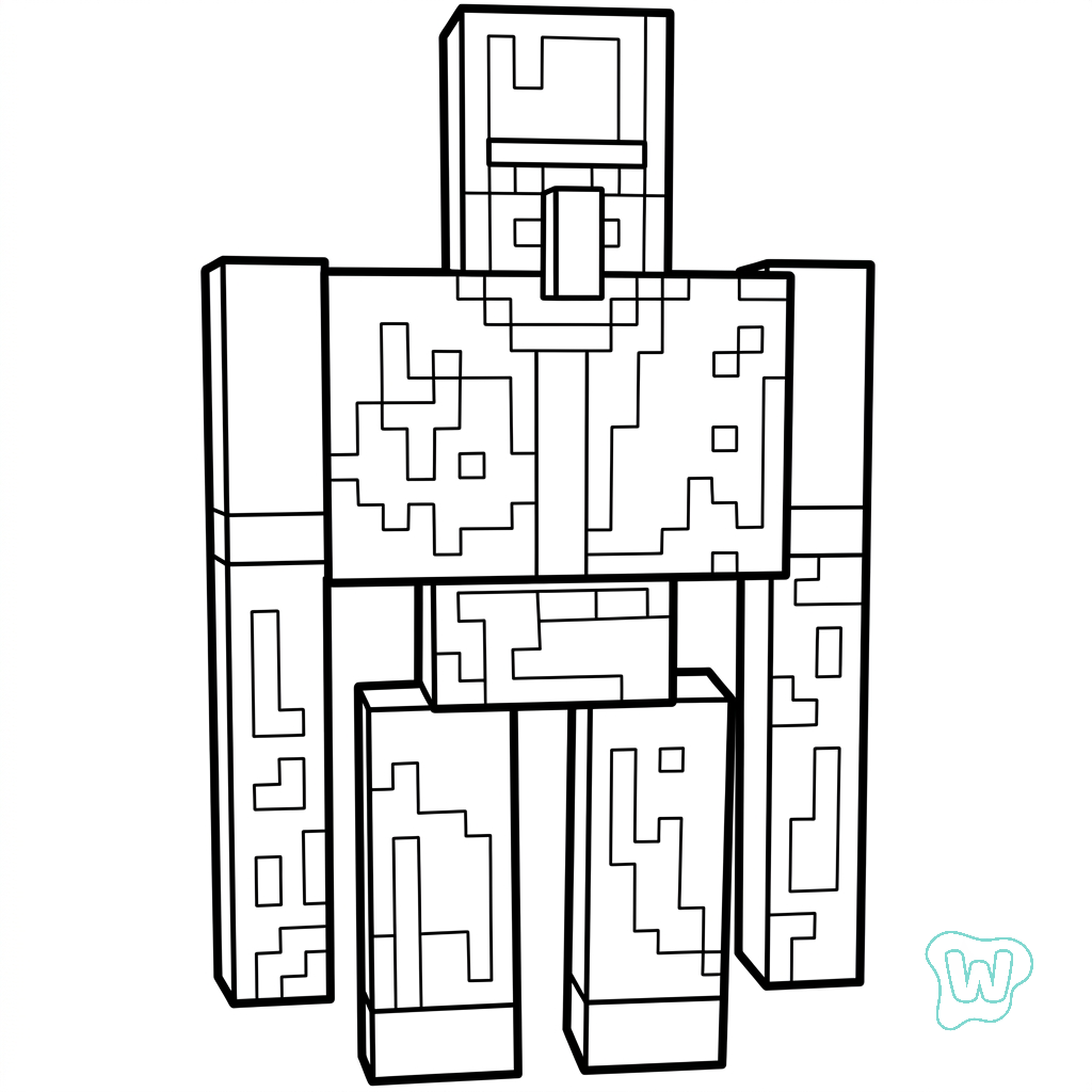 dibujos para colorear grinch Strong Man Minecraft