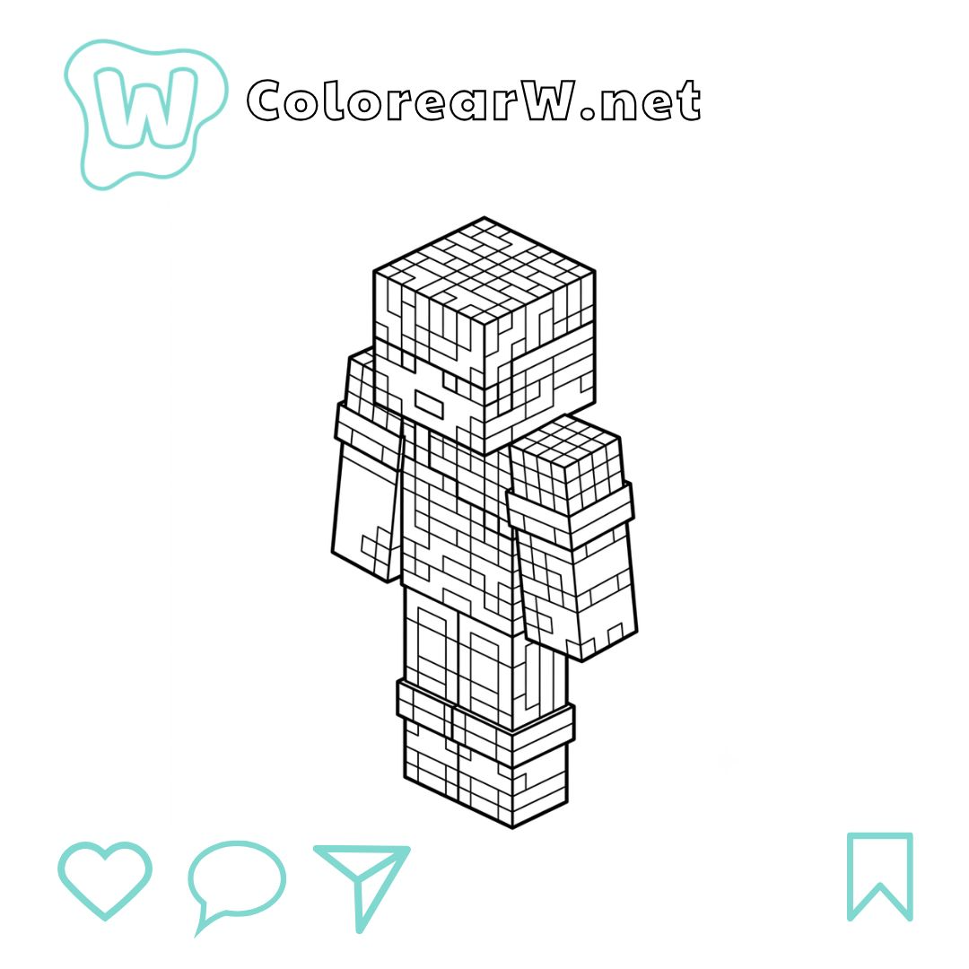 Sunny Minecraft para colorear (PDF para imprimir gratis) thumbnail