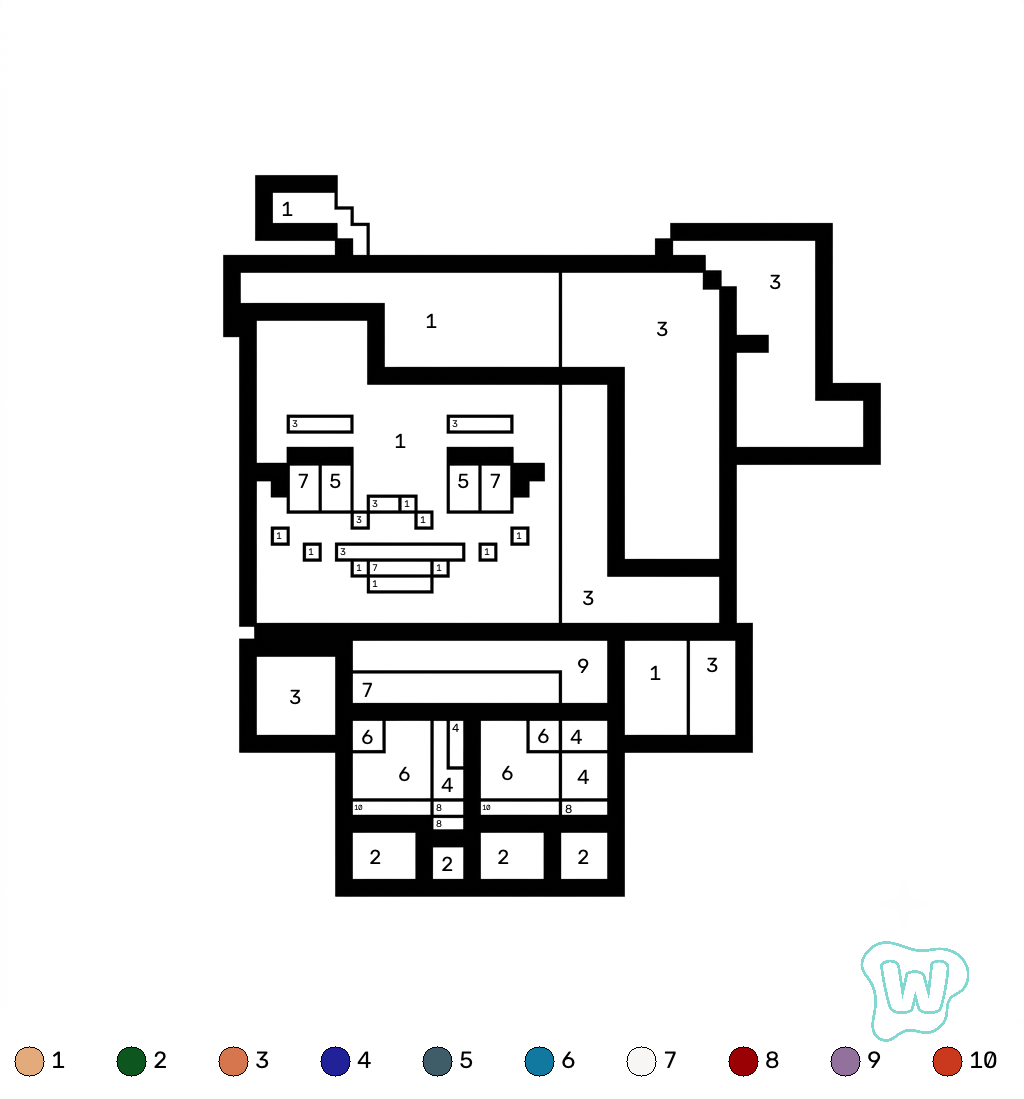 páginas para colorear para adultos Tiny Agnes Minecraft coloring by numbers