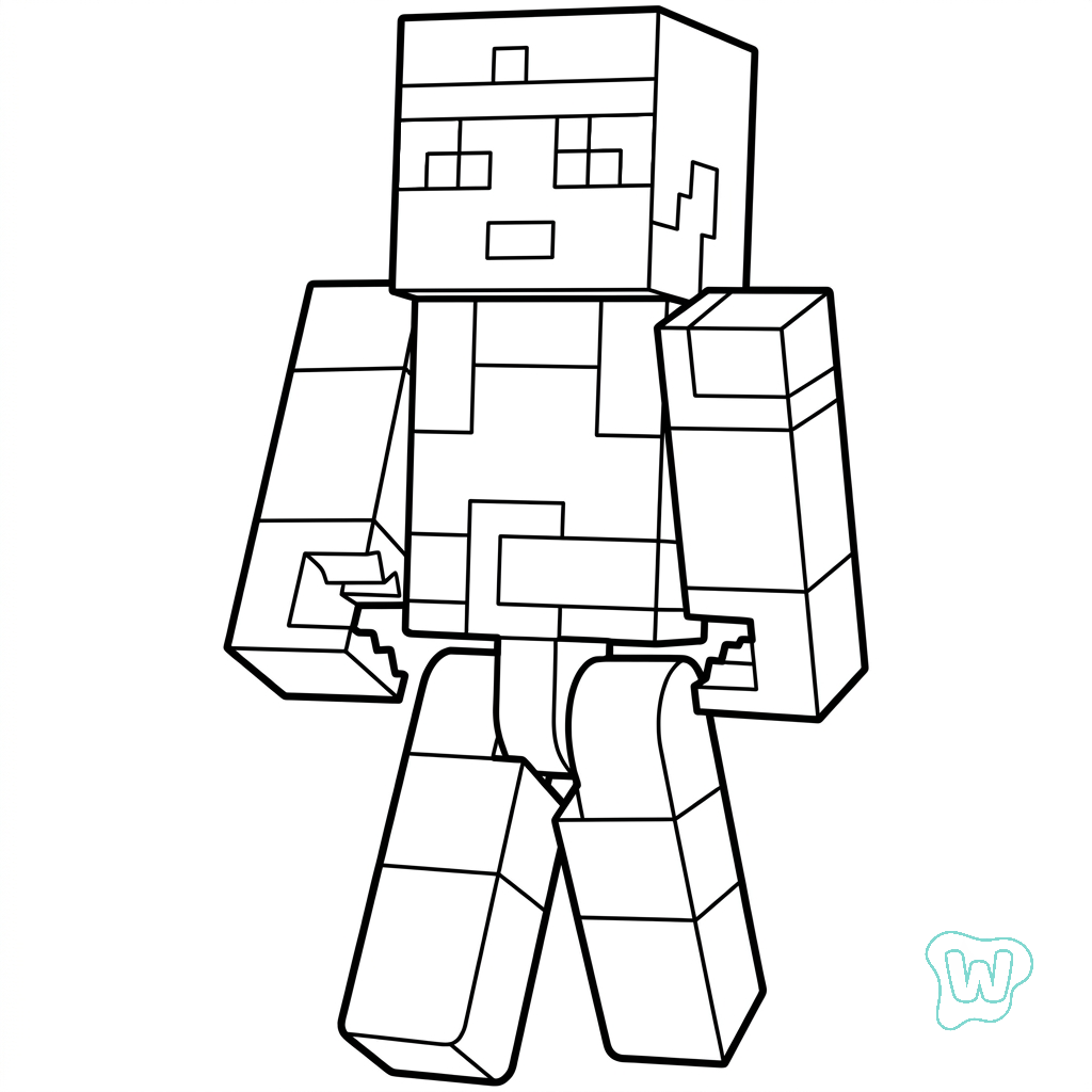 lindas páginas para colorear Valorie Minecraft 1