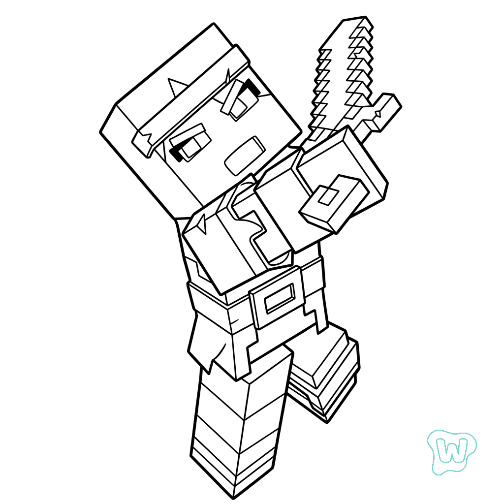 lindas páginas para colorear Valorie Minecraft