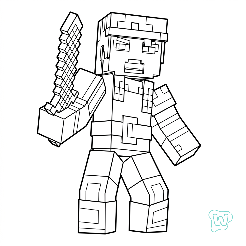 páginas para colorear Valorie Minecraft imprimibles gratis