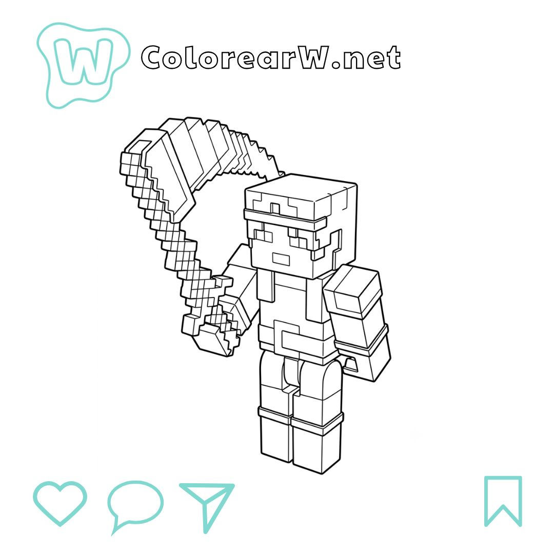 Valorie Minecraft para colorear (PDF para imprimir gratis) thumbnail
