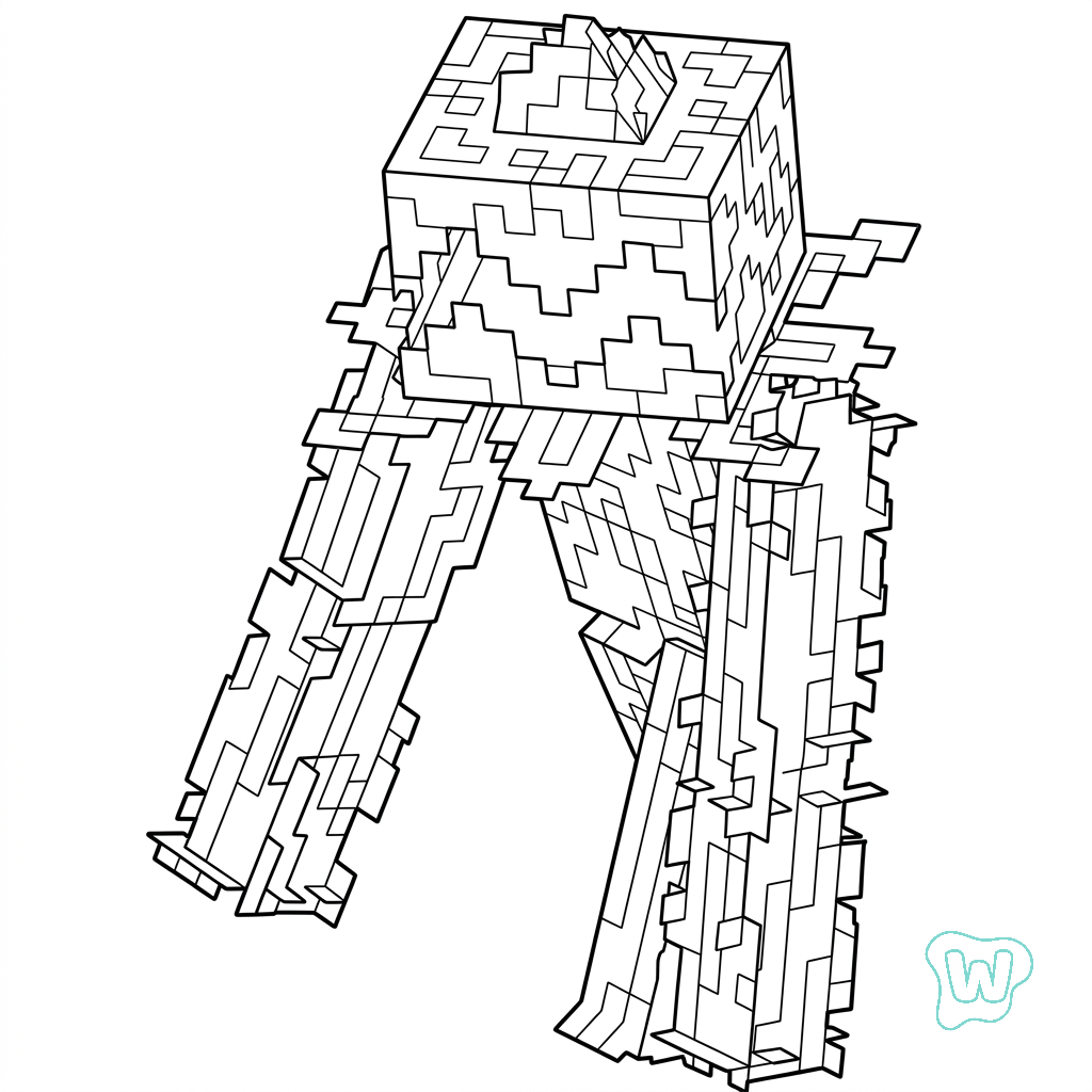 Whisperer Minecraft páginas para colorear imprimibles